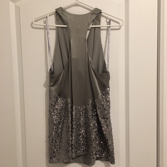 BCBGMaxAzria silver sequinned tank - Picture 2 of 5